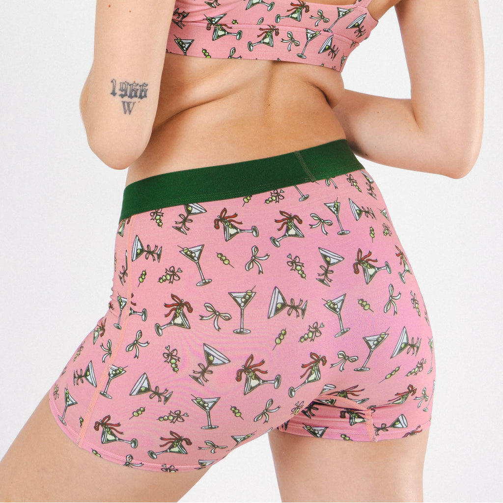 Shinesty The Teeny Tini martini women's boxers – funny cocktail novelty lounge