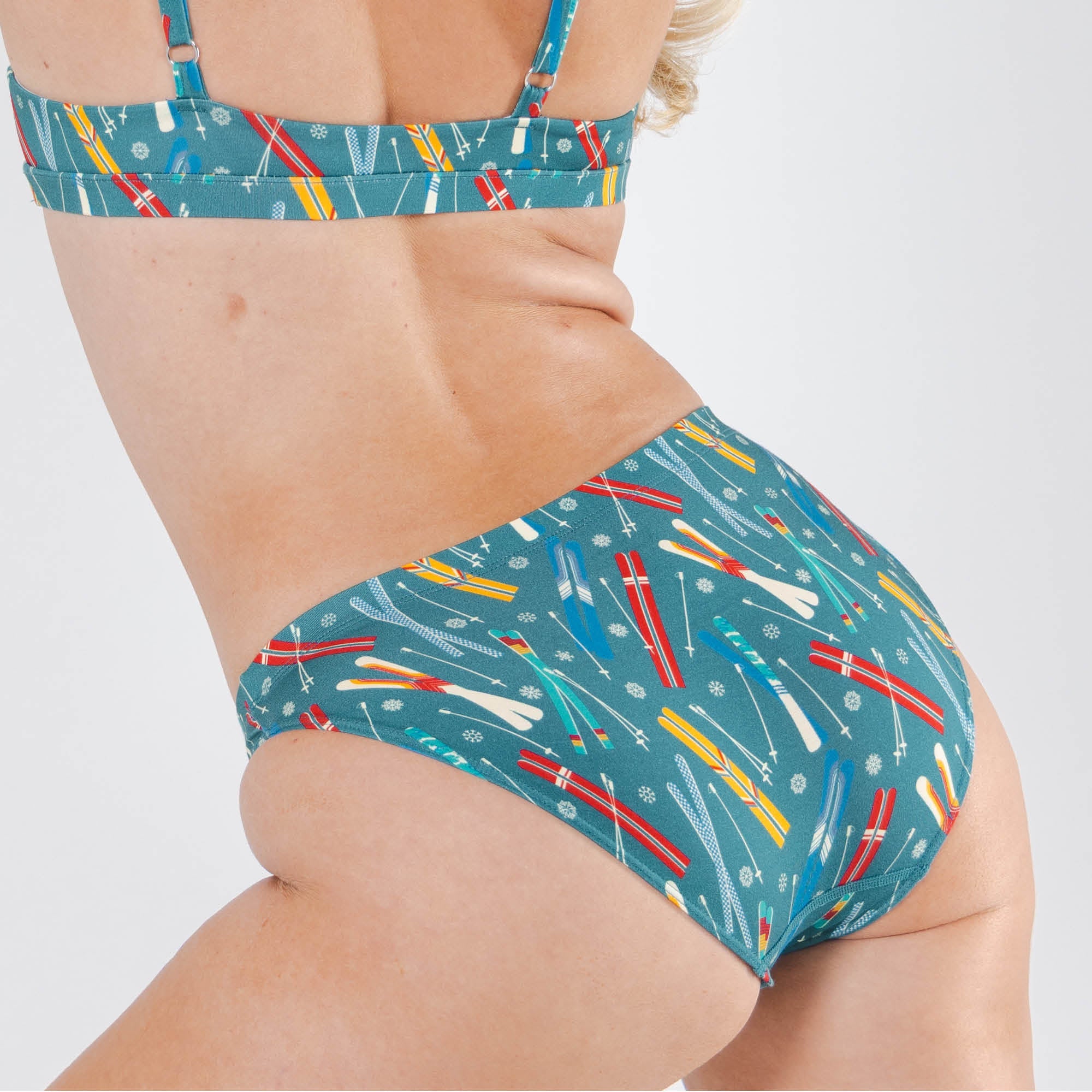 Shinesty The Ski In Ski Out retro ski modal bikini underwear – funny ski novelty