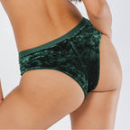 Shinesty The Extravagance dark green velvet cheeky underwear – luxe novelty underwear