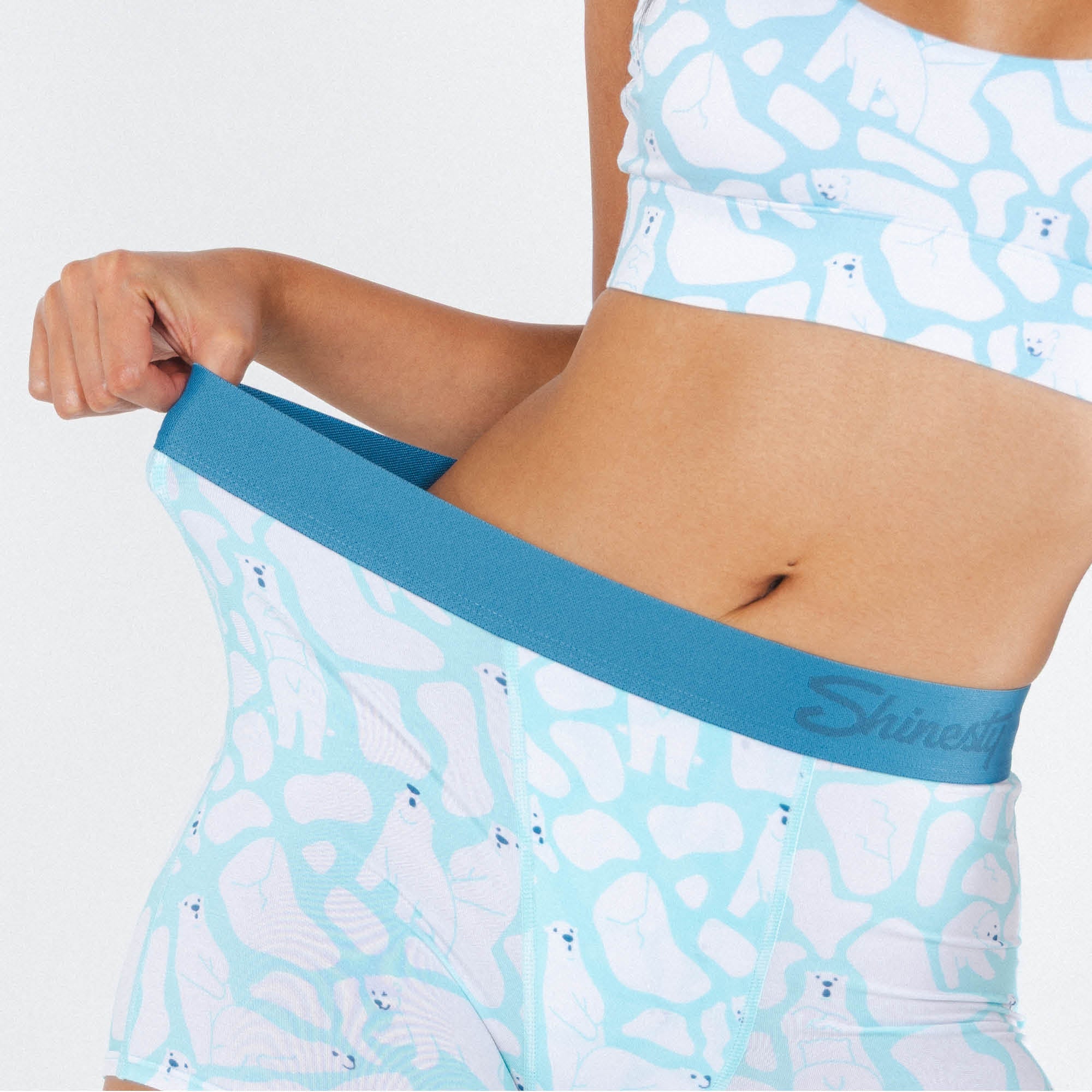 Shinesty The Polar Polka polar bear women's boxers – funny bear novelty lounge underwear
