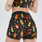 Shinesty The Gotcha Sriracha hot sauce women's boxers – funny food novelty lounge