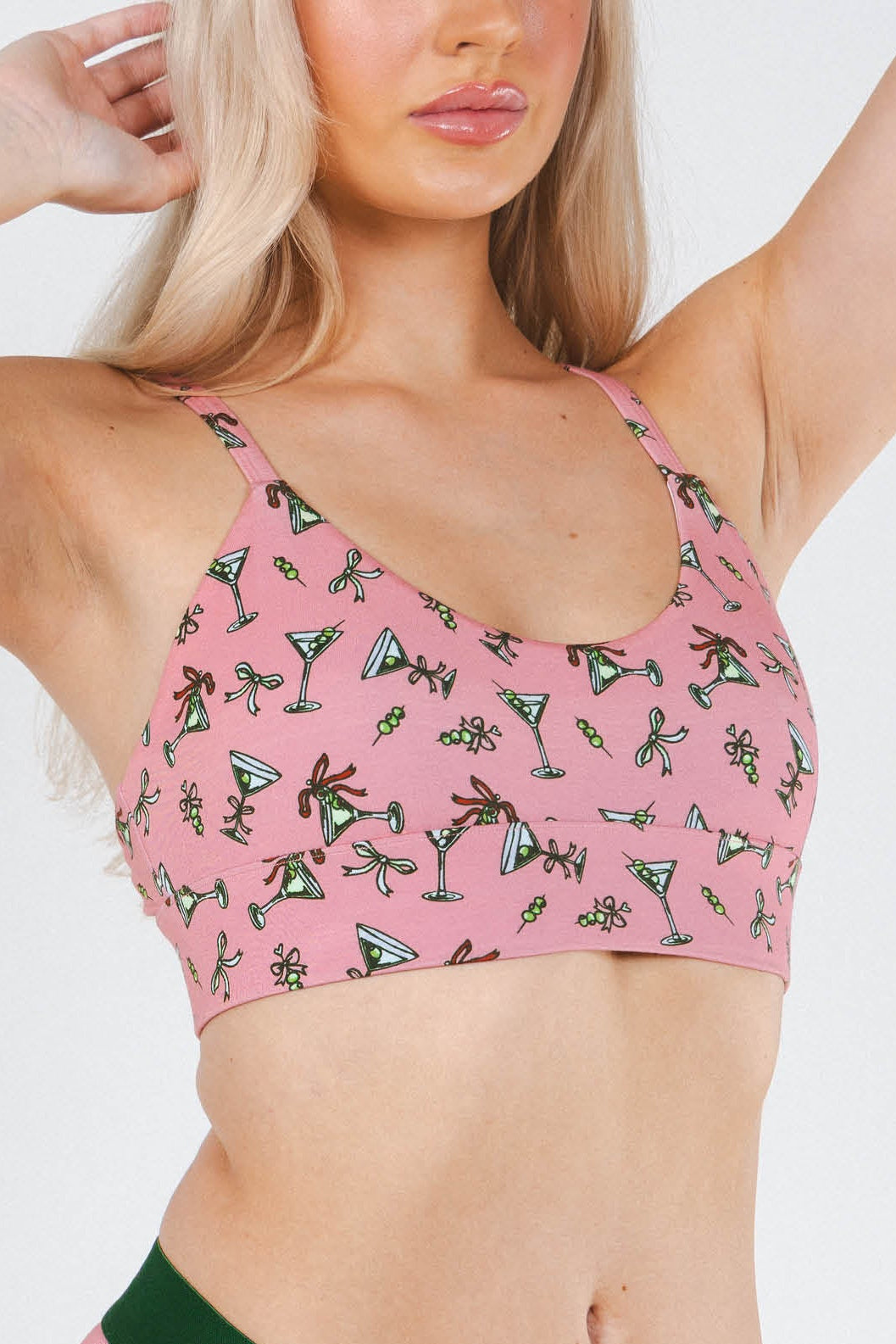 Shinesty The Teeny Tini martini Boob Hammock scoop bralette – funny cocktail novelty