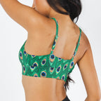 Shinesty The Fancy Feather peacock Boob Hammock scoop bralette – bold jewel tone bralette