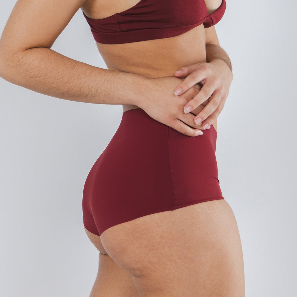 Shinesty The Sommelier burgundy seamless boyshort – elegant tonal novelty underwear
