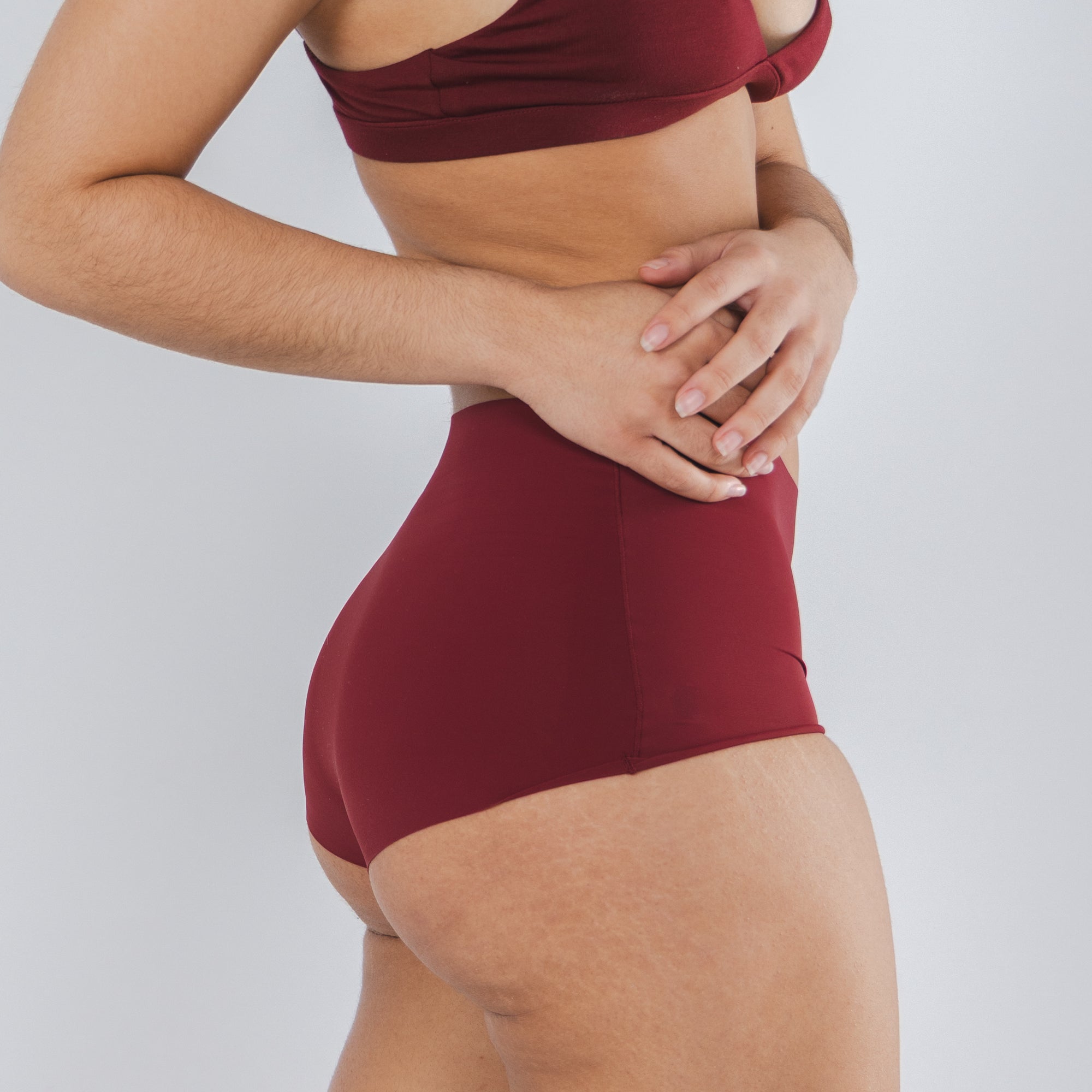 Shinesty The Sommelier burgundy seamless boyshort – elegant tonal novelty underwear