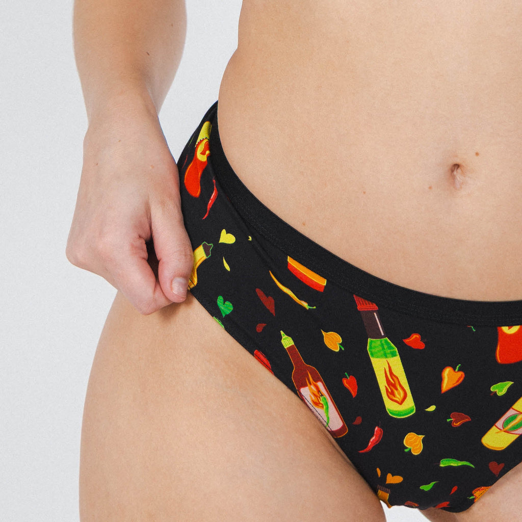 Shinesty The Gotcha Sriracha hot sauce cheeky underwear – funny food novelty