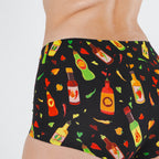 Shinesty The Gotcha Sriracha hot sauce modal boyshort underwear – funny food novelty