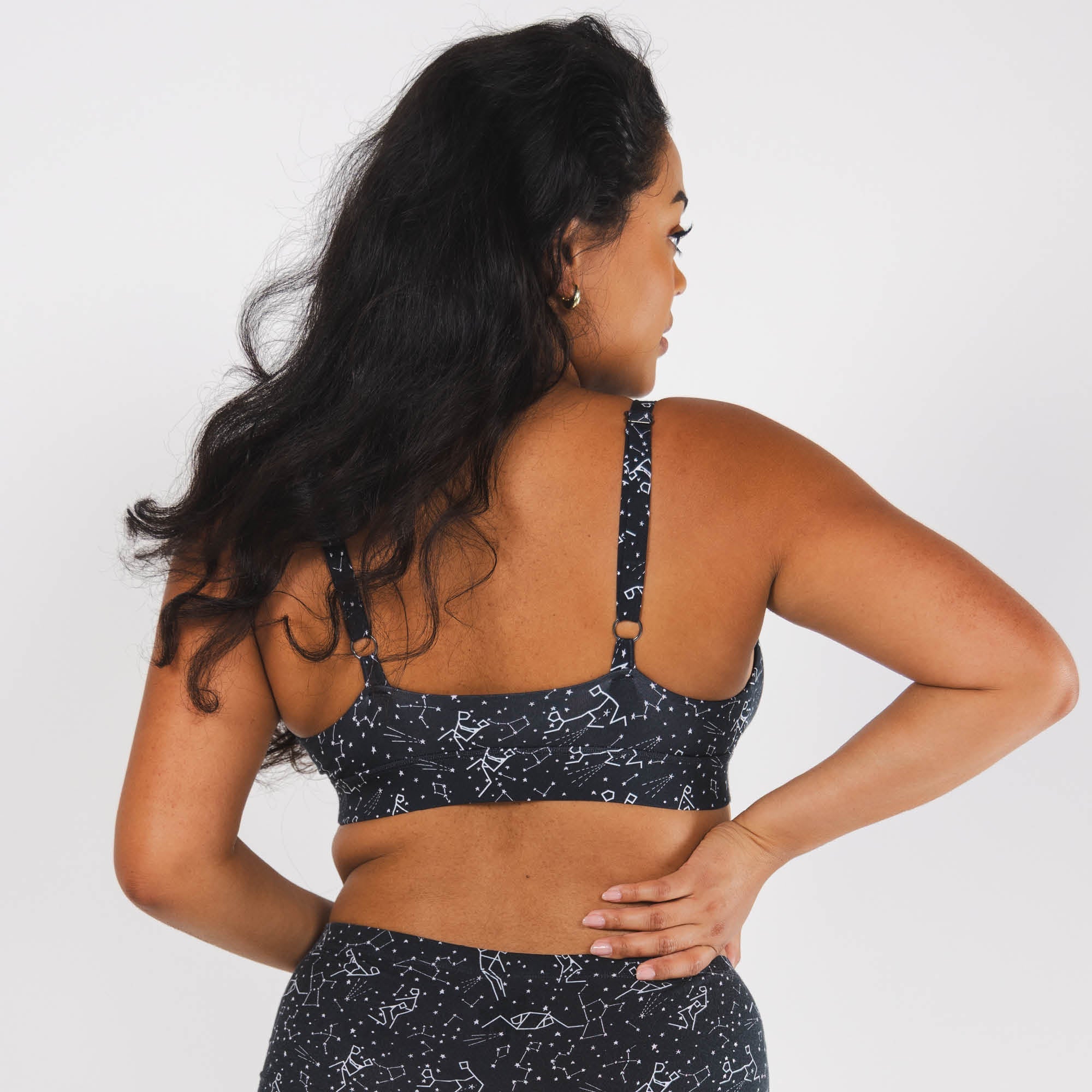 Shinesty The Big Bang glow-in-the-dark constellation Boob Hammock plunge bralette – novelty