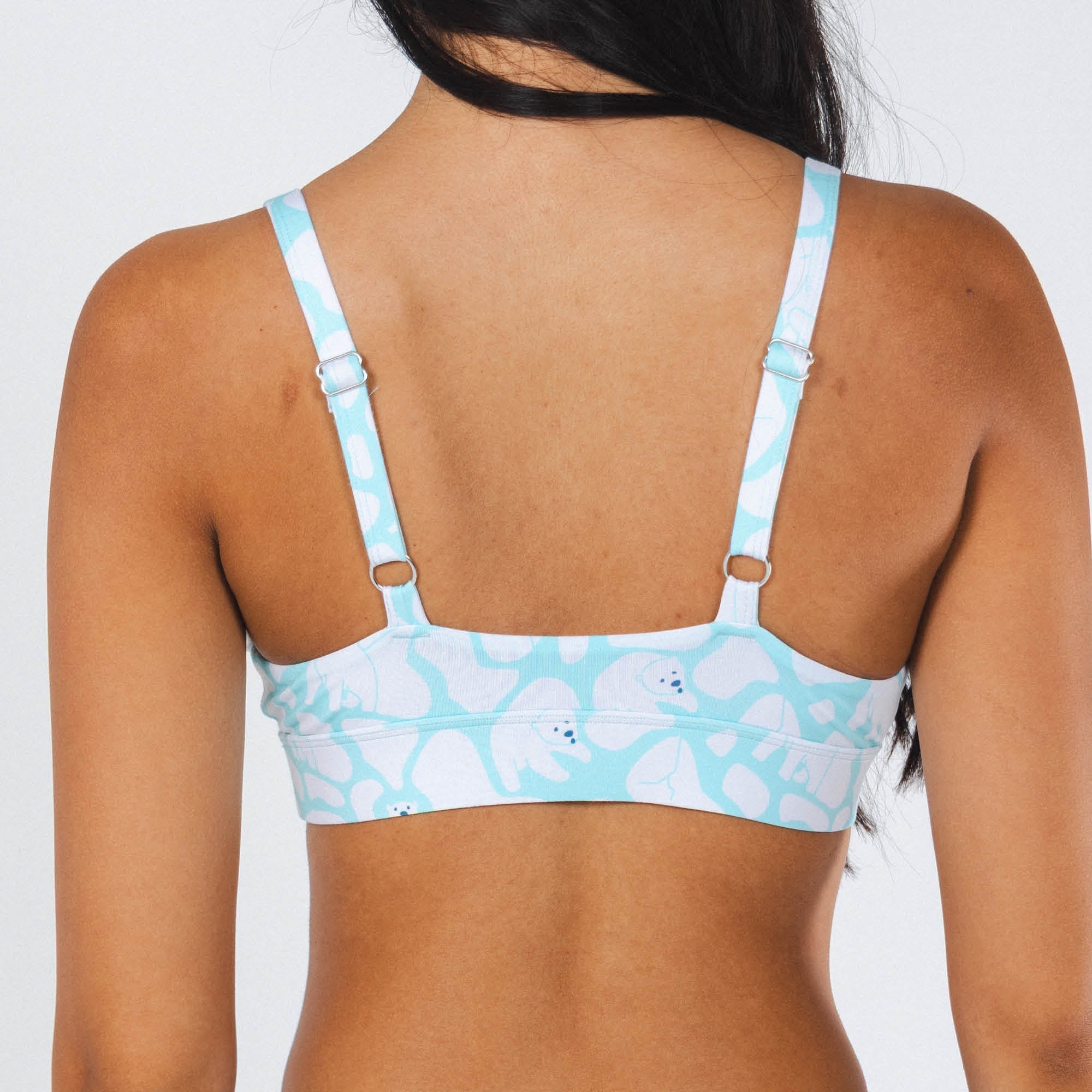 Shinesty The Polar Polka polar bear Boob Hammock plunge bralette – funny bear novelty