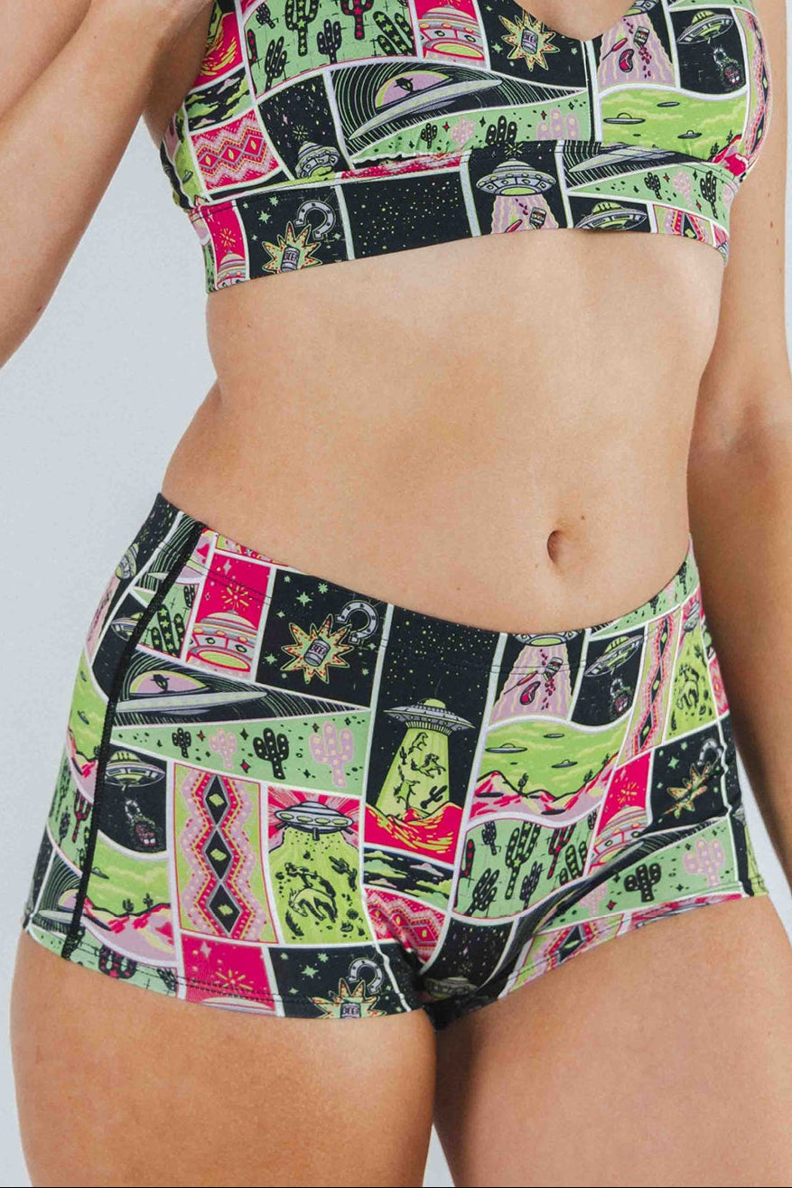 Shinesty The Area 51 retro alien modal boyshort underwear – funny retro alien novelty