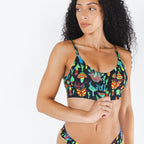 Shinesty The Super Shroom neon mushrooms Boob Hammock scoop bralette – neon novelty bralette
