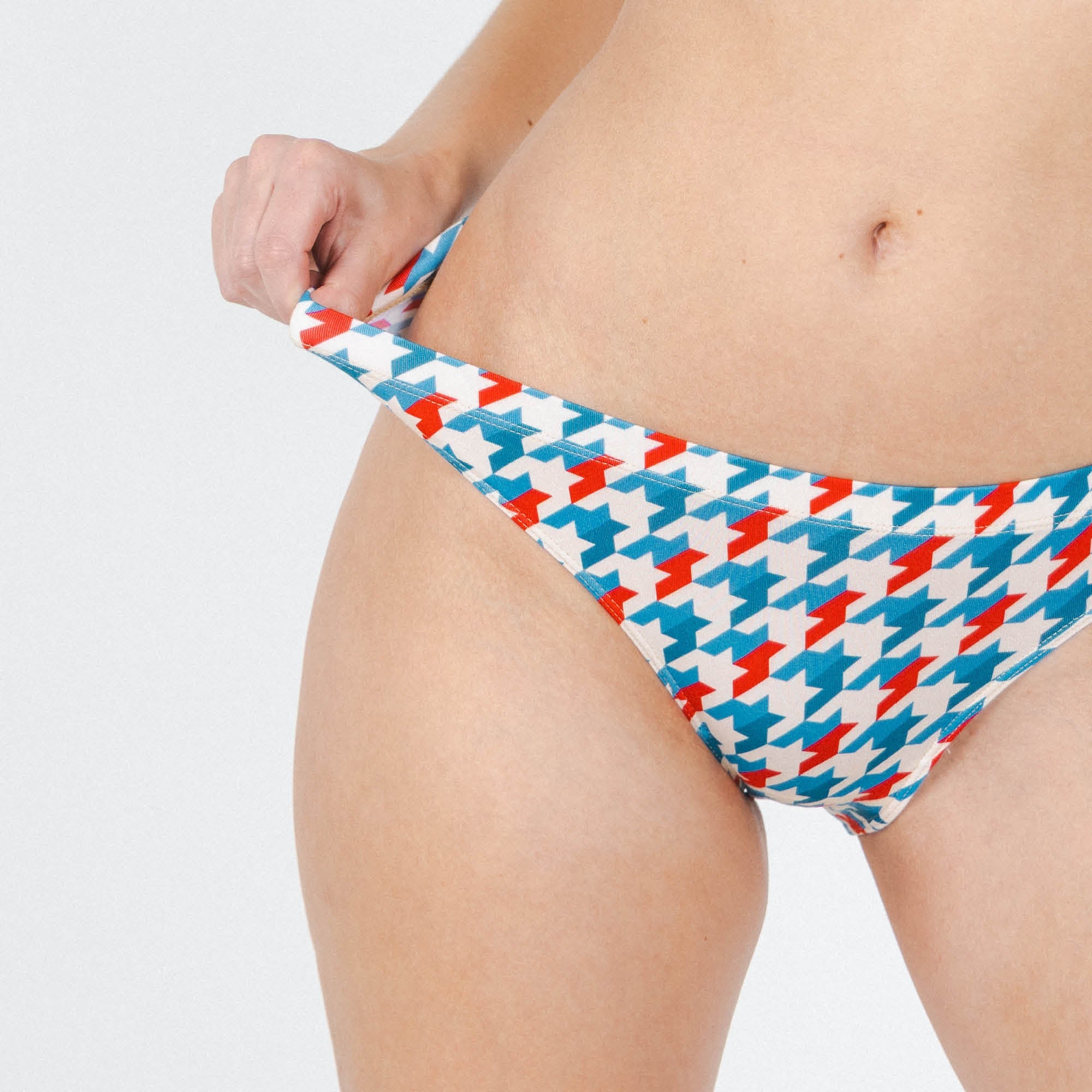 Shinesty The Swanky retro houndstooth modal bikini underwear – bold patterned novelty