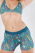 Shinesty The Ski In Ski Out retro ski women's boxers – funny ski novelty lounge underwear