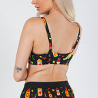 Shinesty The Gotcha Sriracha hot sauce Boob Hammock plunge bralette – funny novelty bralette