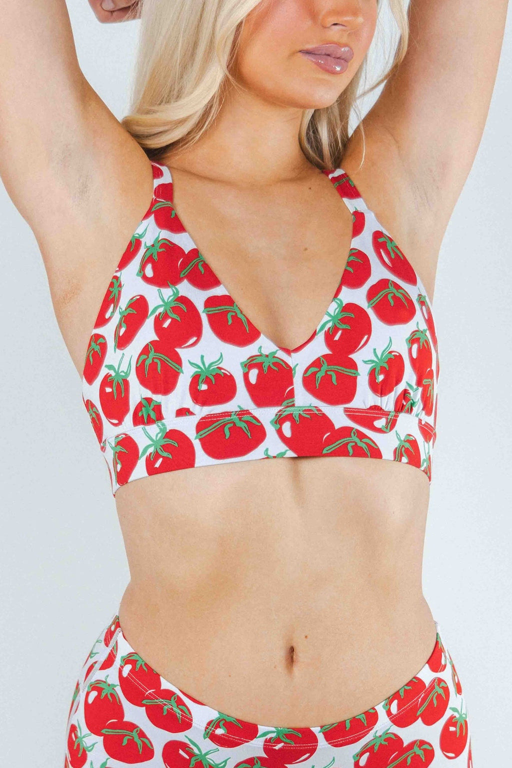 Shinesty The Roma tomato Boob Hammock plunge bralette – funny garden tomato novelty bralette