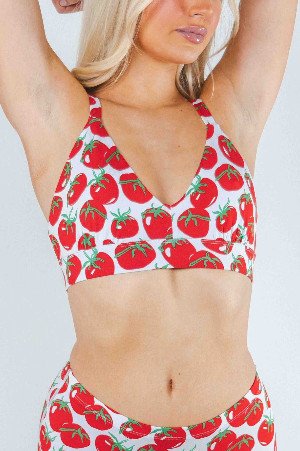 Shinesty The Roma tomato Boob Hammock plunge bralette – funny garden tomato novelty bralette
