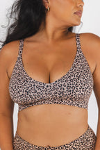 Shinesty The Wild Cat leopard print Boob Hammock plunge bralette – bold animal print