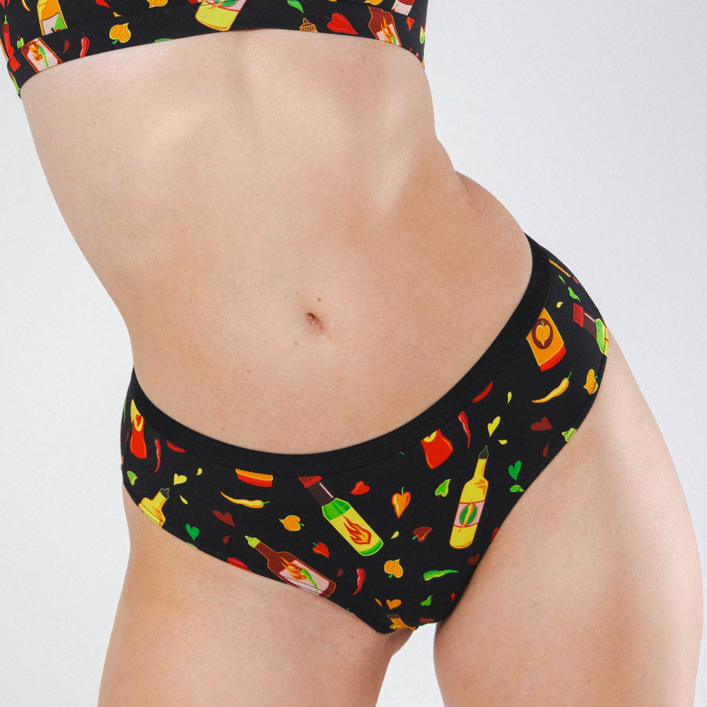 Shinesty The Gotcha Sriracha hot sauce cheeky underwear – funny food novelty