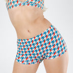 Shinesty The Swanky retro houndstooth modal boyshort underwear – bold patterned novelty