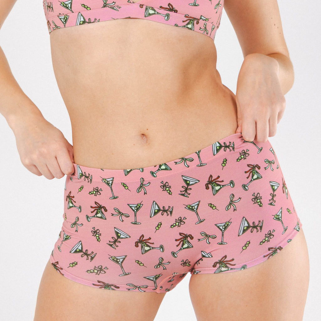 Shinesty The Teeny Tini martini modal boyshort underwear – funny cocktail novelty