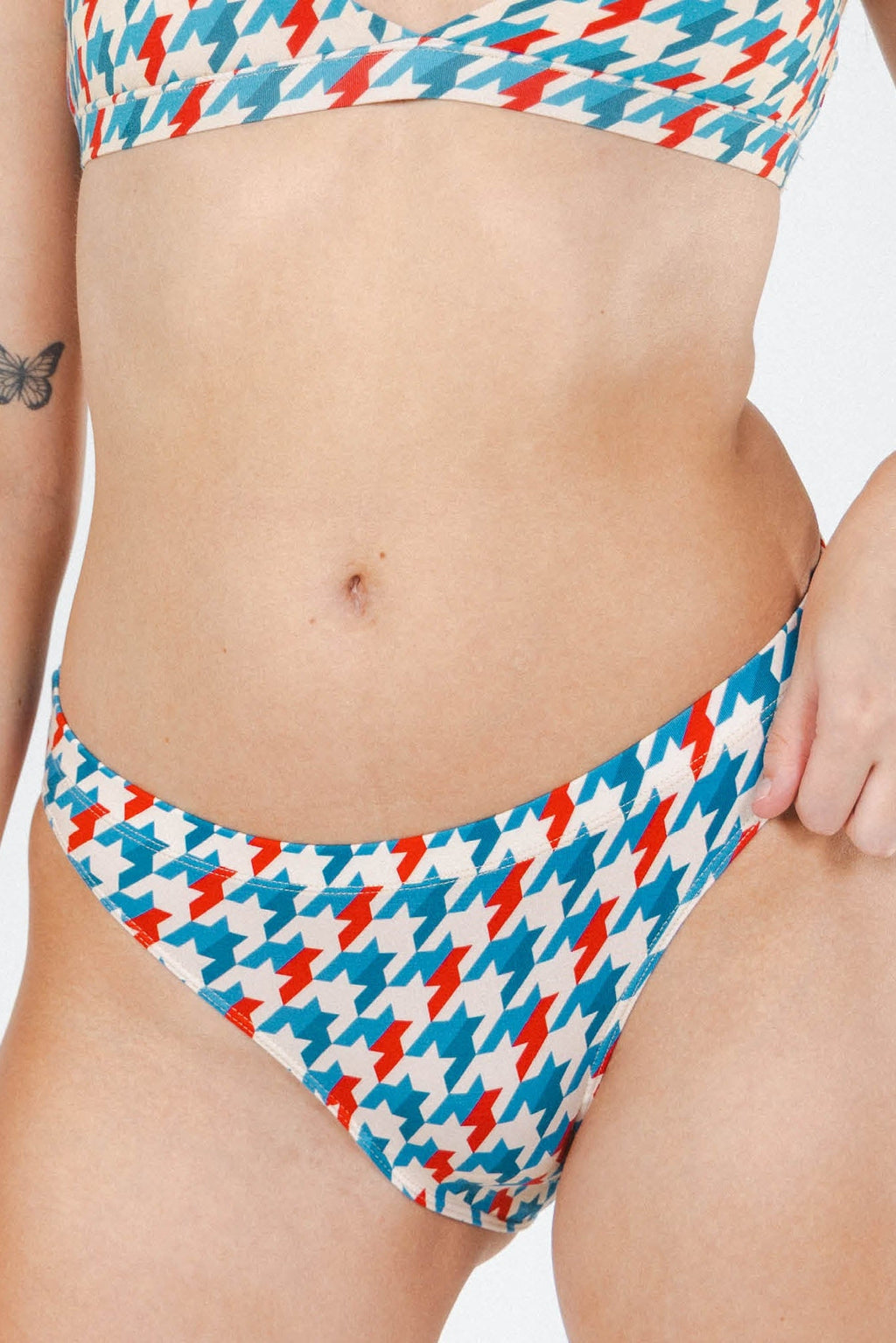 Shinesty The Swanky retro houndstooth modal bikini underwear – bold patterned novelty