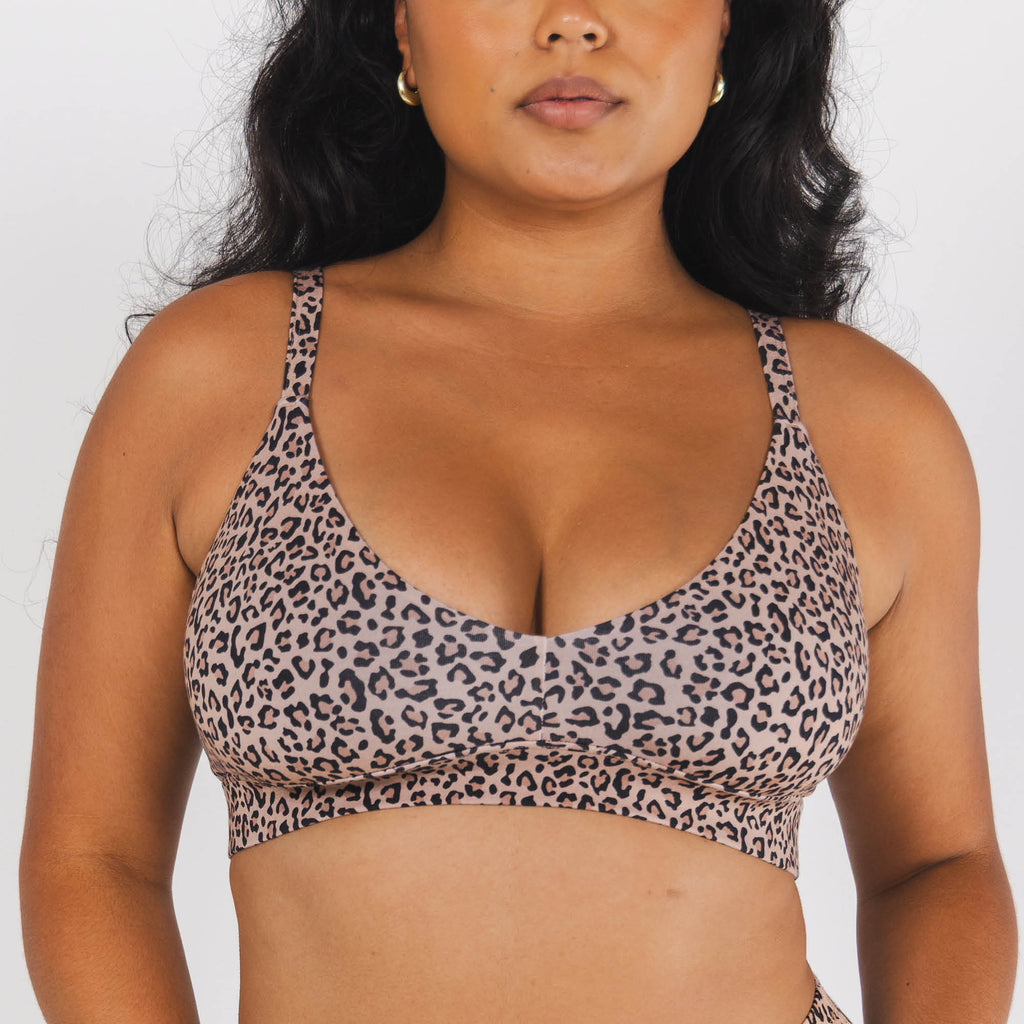 Shinesty The Wild Cat leopard print Boob Hammock plunge bralette – bold animal print