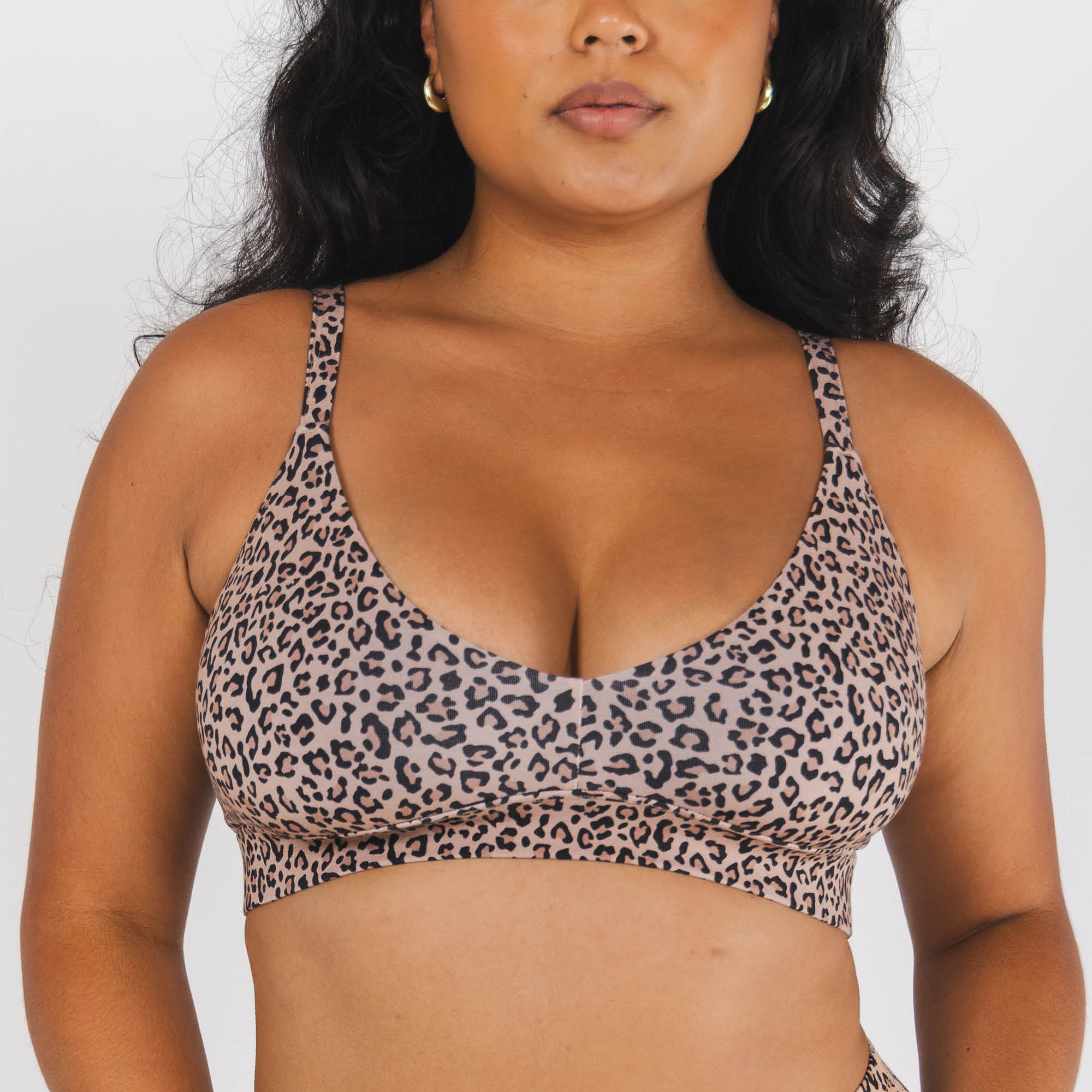 Shinesty The Wild Cat leopard print Boob Hammock plunge bralette – bold animal print