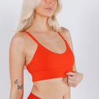 Shinesty The Maraschino flame scarlet red Boob Hammock scoop bralette – bold red bralette