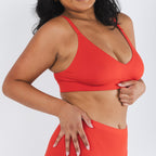 Shinesty The Maraschino flame scarlet red Boob Hammock plunge bralette – bold red bralette