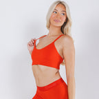 Shinesty The Maraschino flame scarlet red Boob Hammock scoop bralette – bold red bralette