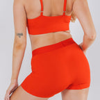 Shinesty The Maraschino flame scarlet red women's boxers – bold red tonal lounge underwear