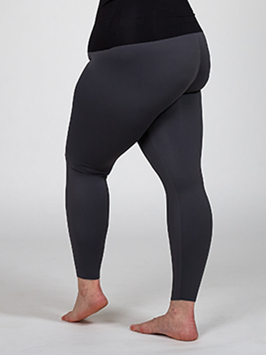 The Only Bra Only Leggings in Charcoal, worn on model side view on a white background.