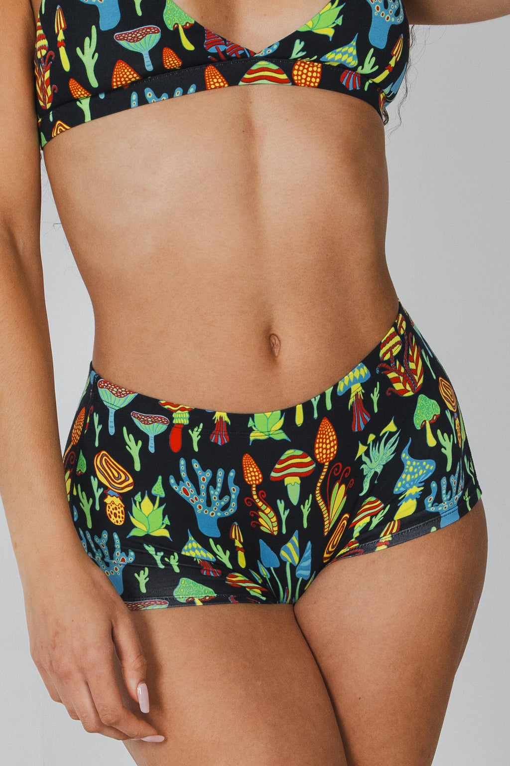Shinesty The Super Shroom neon mushrooms modal boyshort underwear – funny neon novelty