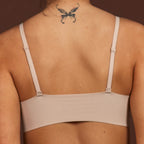 The Only Bra Only Adjustable Bra in Taupe, alternate view on a white background.