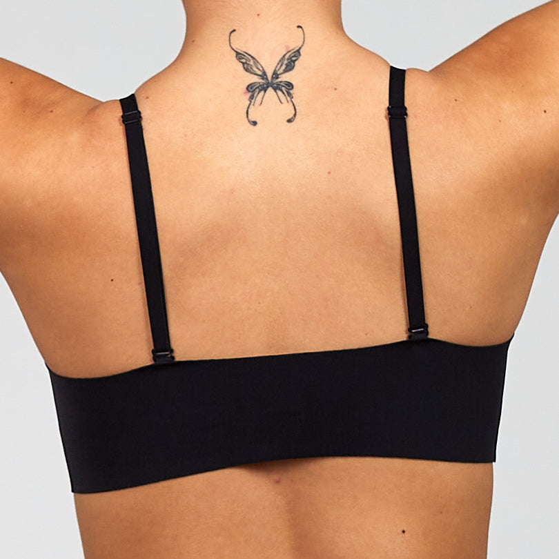 The Only Bra Only Adjustable Bra worn on model, front view on a white background.