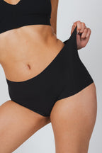 Shinesty The Threat Level Midnight solid black seamless boyshort – classic everyday underwear