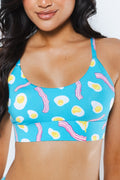 Shinesty The Wakey Wakey eggs and bacon Boob Hammock scoop bralette – breakfast novelty