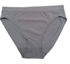 Spun Bamboo PantyBoo Women's High Leg Brief in Gray, back view on a white background.