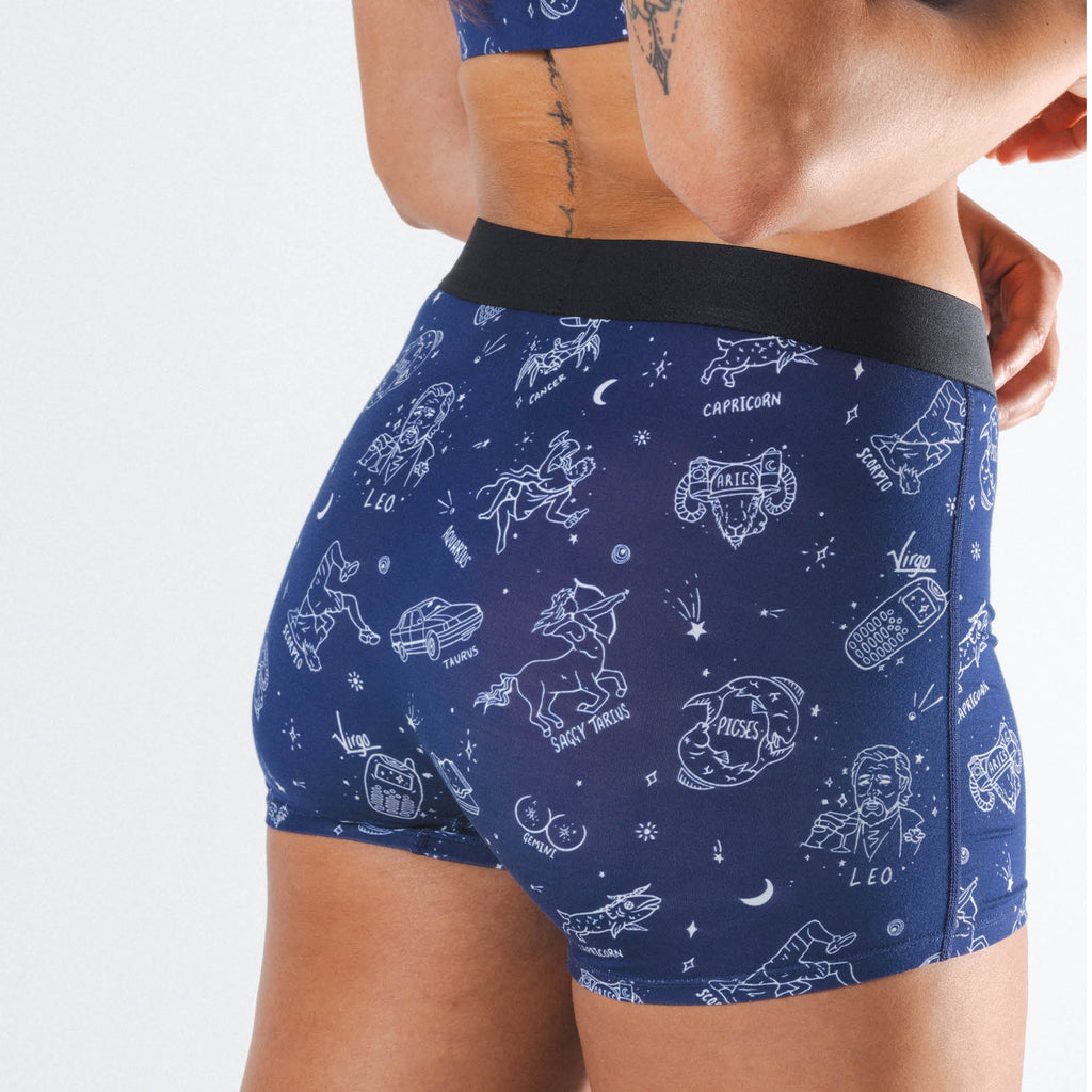 Shinesty The Astrology Major glow-in-the-dark zodiac signs women's boxers – astrology novelty