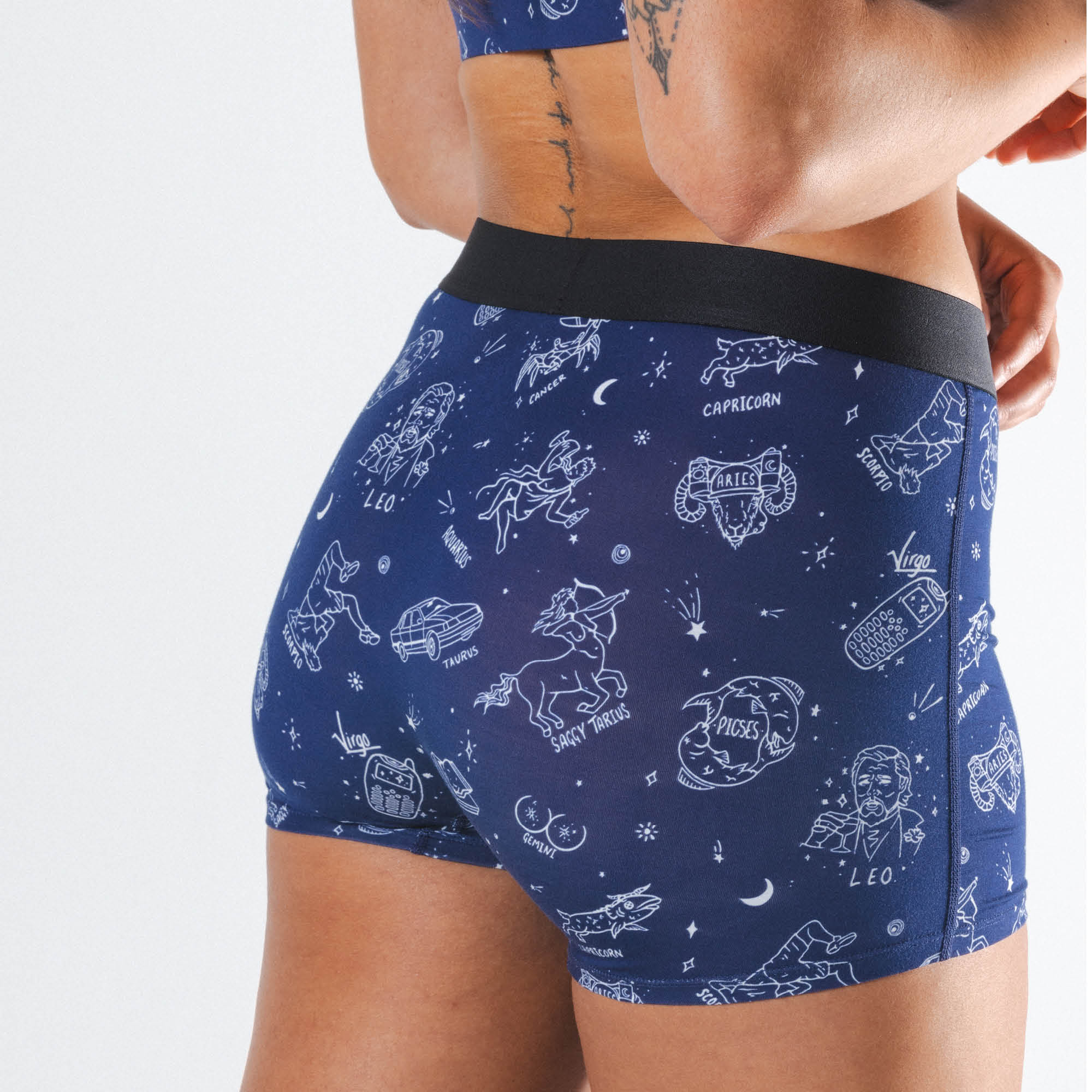 Shinesty The Astrology Major glow-in-the-dark zodiac signs women's boxers – astrology novelty